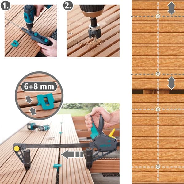 Installationssats för trädäck - wolfcraft 6988000
