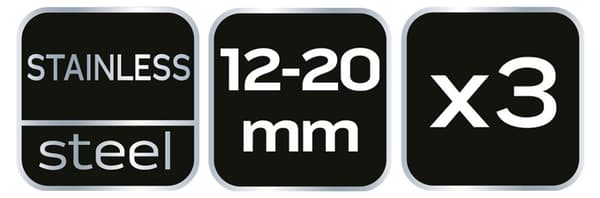 Snekkeklemme 12-20/9 mm, B4, 3 stk.