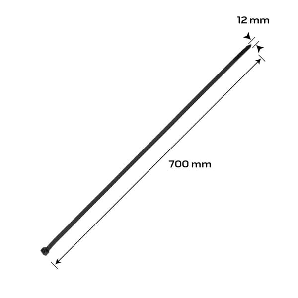 EXTREME kabelbindere 12,0 × 700 mm, sort, 50 stk.