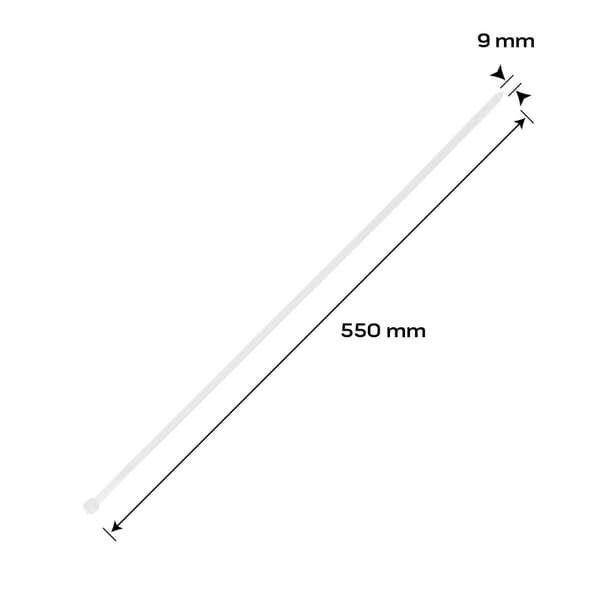 EXTREME nippusiteet 9,0 × 550 mm, valkoinen, 50 kpl.