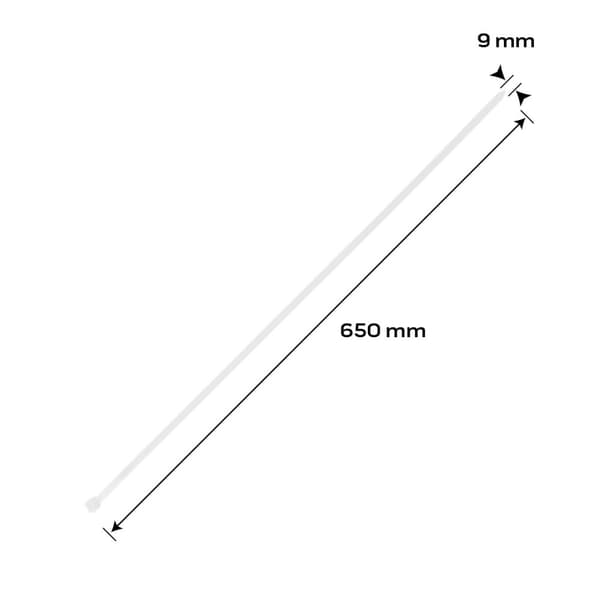 EXTREME buntband 9,0 × 650 mm, vit, 50 st.