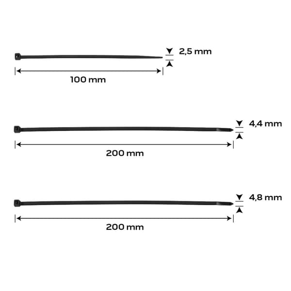 EXTREME svarta buntbandsset 75 st.