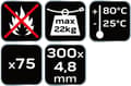 Miniatyrbild 1 av 9: Buntband 4,8 x 300 mm, 75 st, vit