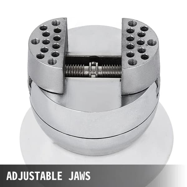Mini Gravering Kugle Vise, 3 Tommer Diameter, Selvcentrerende Kæbesystem, Holdbart Galvaniseret Stål