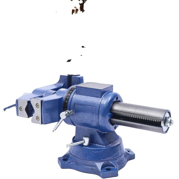 Högkvalitativ bänkpress, 360° rotation, hållbar gjutjärn, 100 mm öppningsbredd