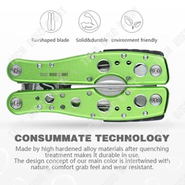 TD® Multi-Purpose Cutter Alligator Grip Nitklämma skruvstäd 9 i 1 verktyg Rostfritt stål legeringsklämma