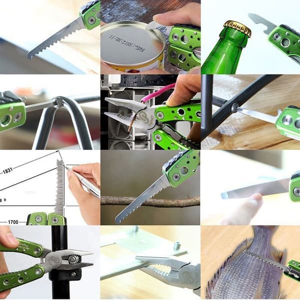 TD® Multi-Purpose Cutter Alligator Grip Nitklämma skruvstäd 9 i 1 verktyg Rostfritt stål legeringsklämma