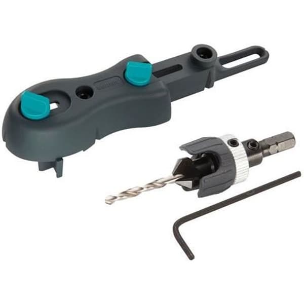 Trädäcksborrsats, med borrguide och startborr - wolfcraft 6960000