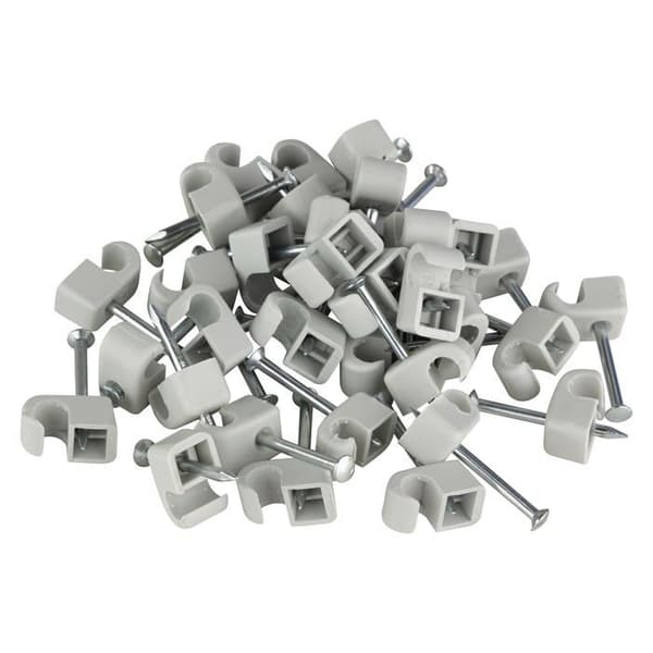 Klämma - låsring Rev ritter - 0518091555 - REV Paket med 100 klämmor för naglar Grå 10-14 mm