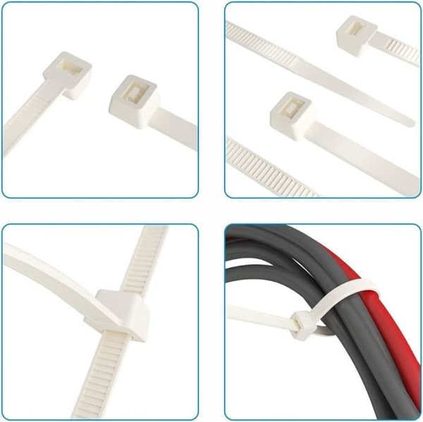 Kopplingsring - circlip Kippen - 9014AK - Paket med 100 vita kopplingsringar för kablage 100 x 2,5 mm.