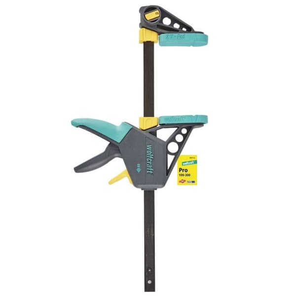 EHZ PRO Enhandsklämma - wolfcraft - Öppning 300 mm, projektion 100 mm - 3031000
