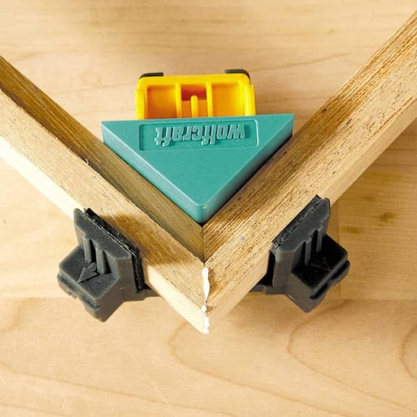 Vinkelklämma - wolfcraft - ES 22 - Set om 2 - För brädor från 10 till 22 mm - Enhandsmanövrering