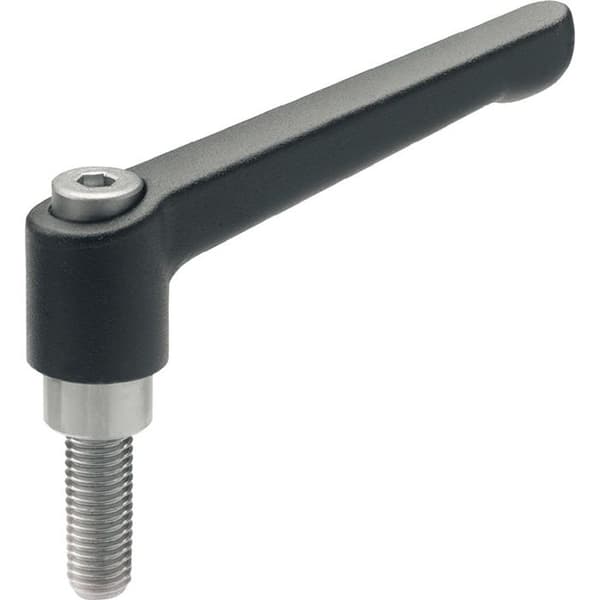 Justerbar klämspak - Ganter - GN 300.1 - M 10 mm - Zink och rostfritt stål