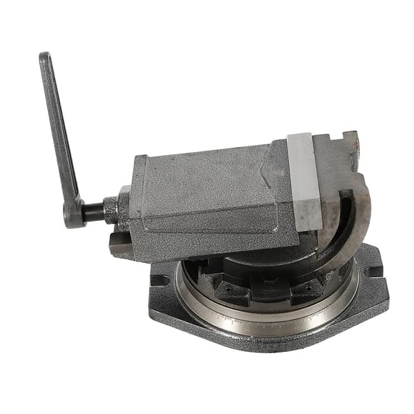 5 Tommer Tipping Vise, 90° Tippingvinkel, 360° Drejebase,Grå, 5