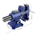 Miniatyrbild 4 av 4: Mångsidig, tung bänkpress, 360° rotation, 125 mm öppningsbredd