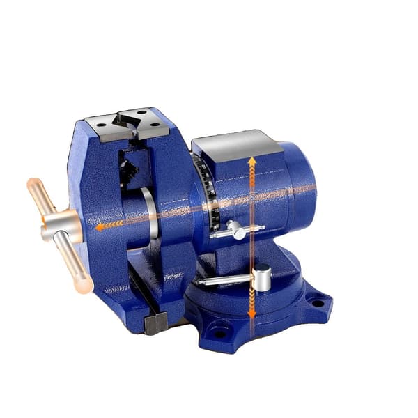 Mångsidig, tung bänkpress, 360° rotation, 125 mm öppningsbredd
