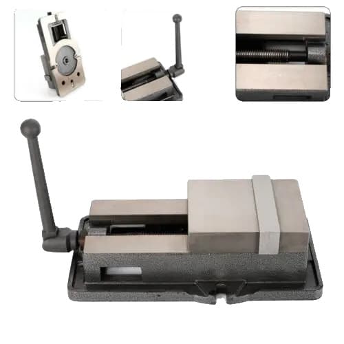 Borrpressskävice, 160 mm käftbredd, multifunktionell design, hög precision,Brun