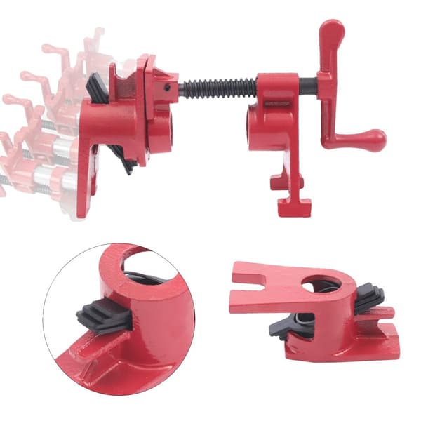 3/4 Tum Rörskruvklämma Set, Ergonomiskt Handtag, Hållbar Gjutjärn, Hög Stabilitet