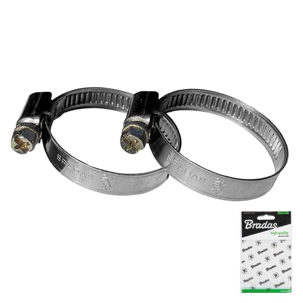 Set of 50 products. Stainless zebra hose clamp BRADAS 40-60mm
