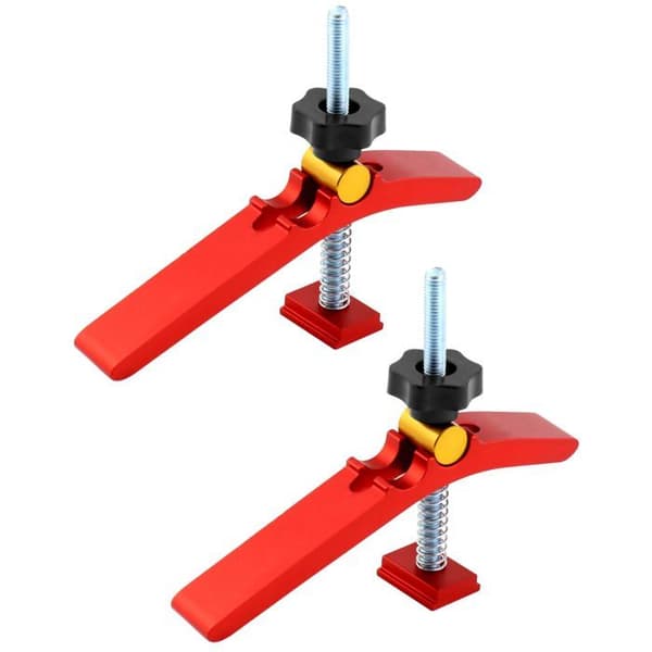 Etau - skruvstycke - gräshoppa Qwork - WD40505 - ® 2PCS Snabbt skruvstycke för T-skenesystem (M8)