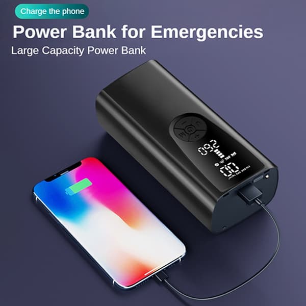 Auton ilmakompressori, 8000mAh ladattava, 12V