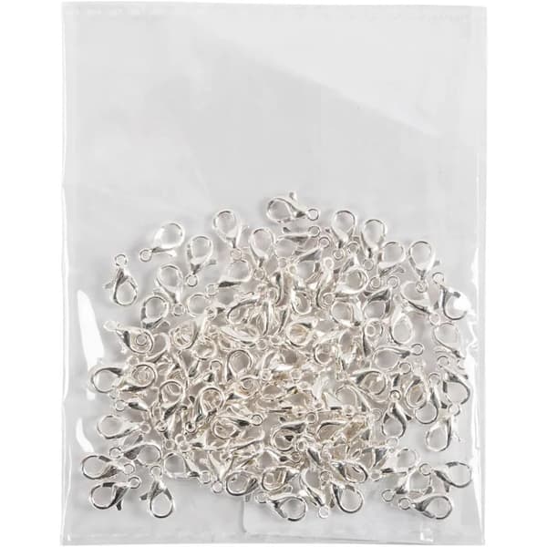 Karbinhake 10 mm - Försilvrad - 100 st