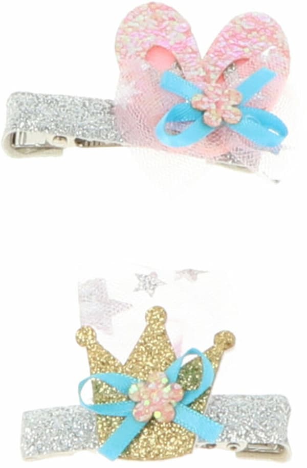 Hair Clips Inca   Glitter (2 Pieces)