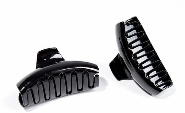 Hair clips Inca Pinza Grande Black 2 Units