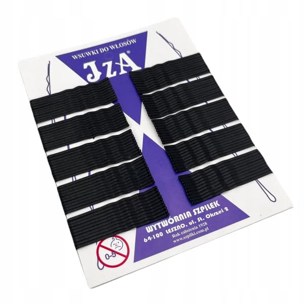 IZA Hårnåle to kugler SORT MAT 6cm - 100 stk