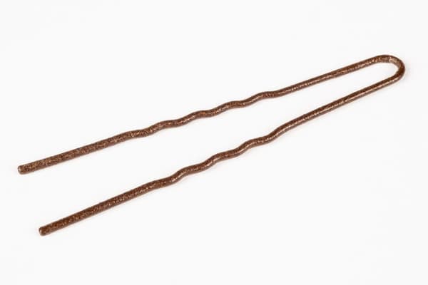 IZA Hårknut i krusidull 45 mm BRUN MATT - 20 st