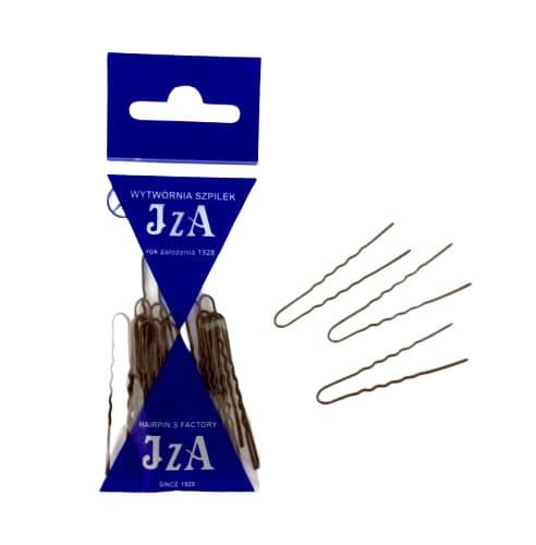 IZA Hårknut i krusidull 45 mm BRUN MATT - 20 st