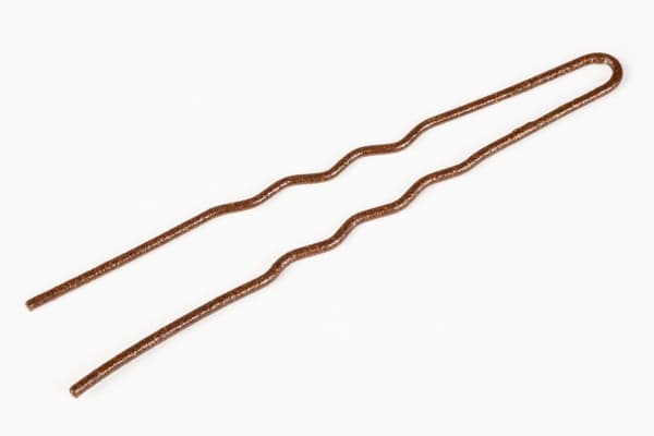 IZA Hårknutar i krusidull 65 mm BRUN MATT - 20 st