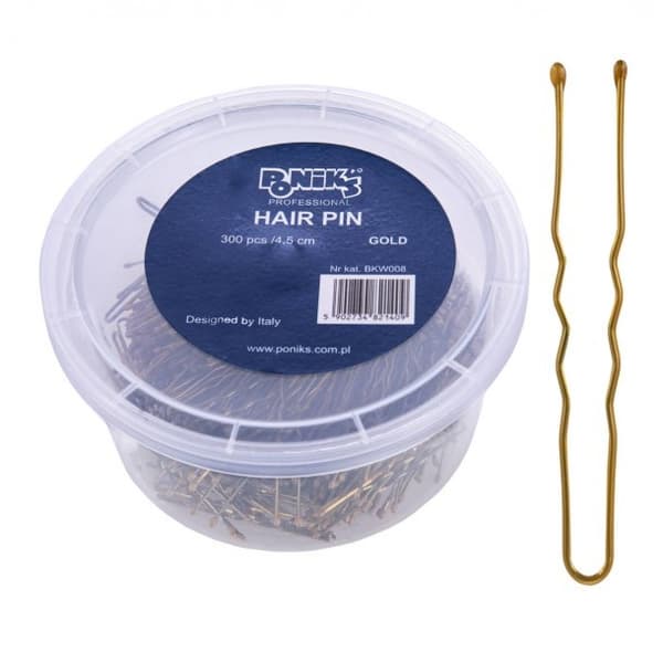 PONIK'S Hårknuter 4,5 cm GULD - 300 st - BKW008