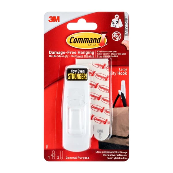 3M Command Large Universal krok, hvit