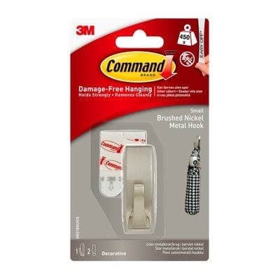 3M Command borstat nickel  Liten metallkrok i