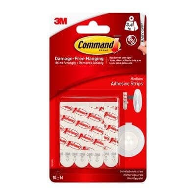 3M Command Loose Strips, Medium, White