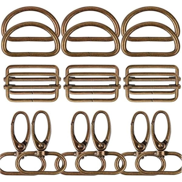 Sybehörstillbehör - Ej specificerat - Handväska Karbinhake - 60st metallspänne - 3,2 cm - Brons