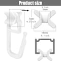 Miniatyrbild 2 av 5: X-formade gardinbandshjul 100-pack – Krok + Tysta hjul