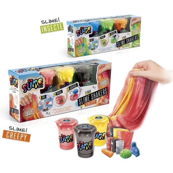 CANAL TOYS - SO SLIME DIY - Pack de 3 Slimes Shaker - Creepy - Insecte