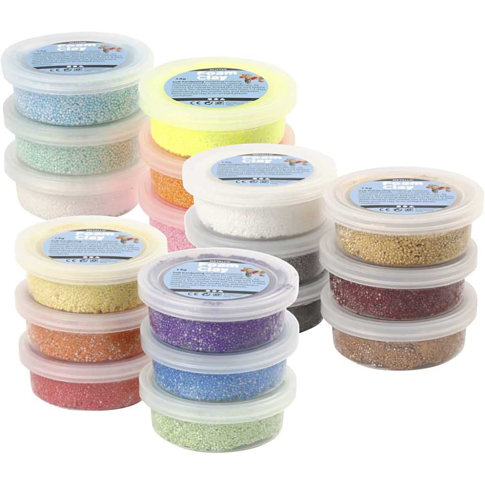 Storpack - Foam Clay - Mixade färger - 540 st