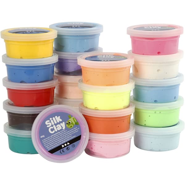 Storpack - Silk Clay - Mixade färger - 20 st