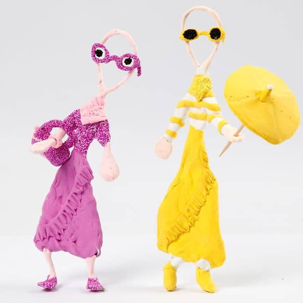 Klass-set till figurer med Silk Clay