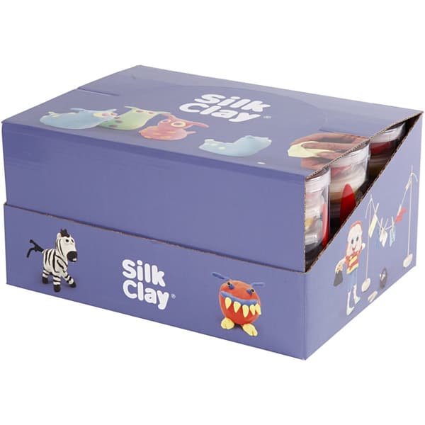 Storpack Silk Clay - Neon & Basfäger - 12 set