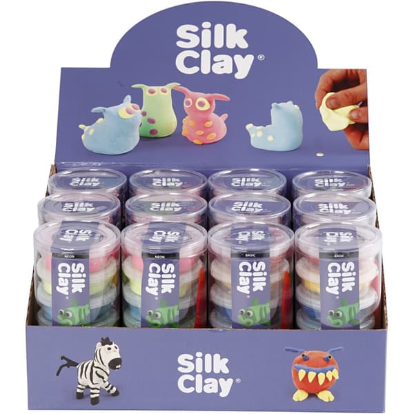 Storpack Silk Clay - Neon & Basfäger - 12 set