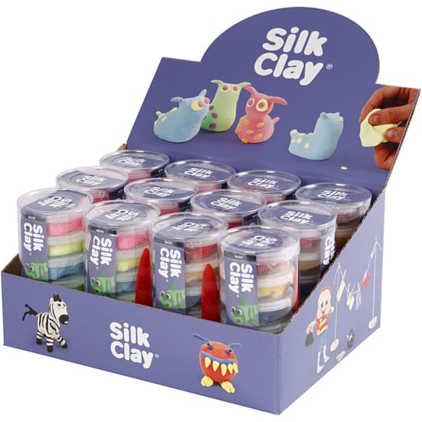 Storpack Silk Clay - Neon & Basfäger - 12 set