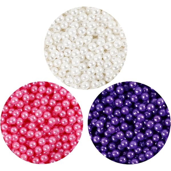 Pearl Clay Lera 3-pack -  Vit, Lila & Rosa
