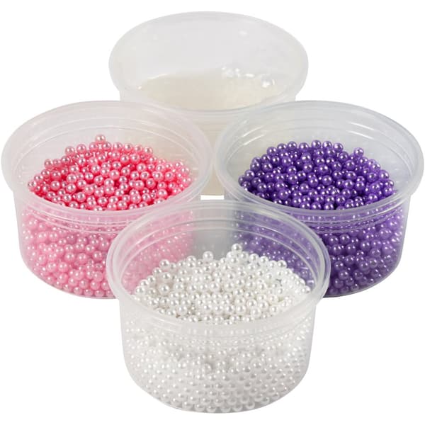 Pearl Clay Lera 3-pack -  Vit, Lila & Rosa