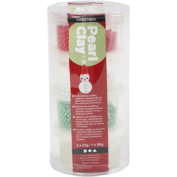 Pearl Clay Lera 3-pack - Grön, Vit & Röd