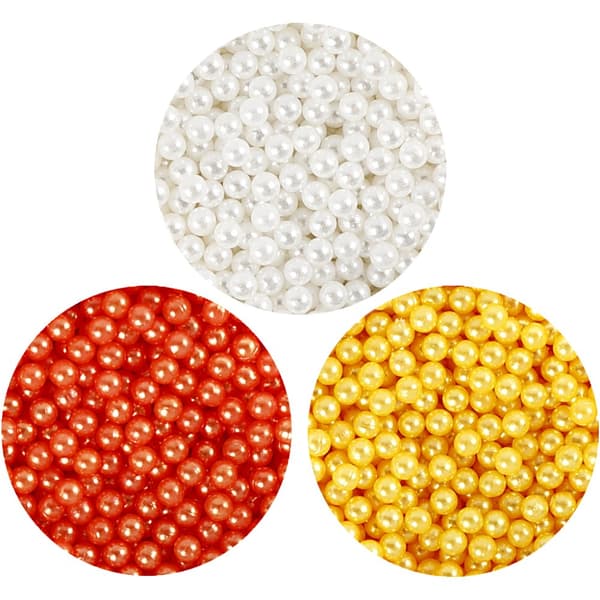 Pearl Clay Lera 3-pack - Gul, Vit & Orange
