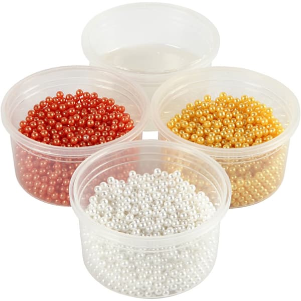 Pearl Clay Lera 3-pack - Gul, Vit & Orange